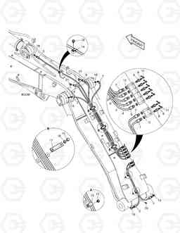 6920 LUBRICATION PIPING - ARTI BOOM DX180LC, Doosan