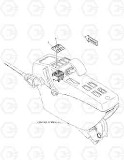 1910 SWITCH - FRONT OUTRIGGER DX190W, Doosan