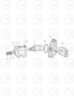 4160 TRAVEL MOTOR DX190W, Doosan