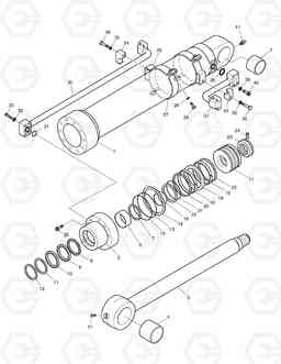 4340 BUCKET CYLINDER - ARM 2.6m/3.1m DX190W, Doosan