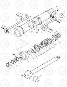 4350 BUCKET CYLINDER - ARM 2.2m/2.3m DX190W, Doosan