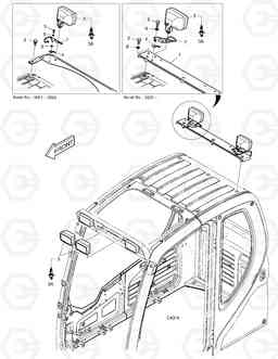 6270 WORKING LAMP - 4 LAMP DX190W, Doosan