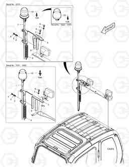 6310 ROTATING BEACON(TELESCOPIC) WITH LAMP DX190W, Doosan