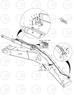 6610 ARM PIPING - LOCK VALVE DX190W, Doosan