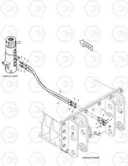 6980 FRONT CRADLE & REAR DOZER PIPING DX190W, Doosan