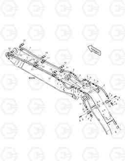 7080 ARTI BOOM PIPING - ONE & TWO WAY DX190W, Doosan