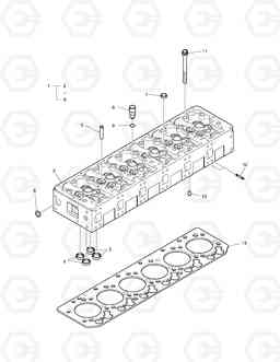 017 CYLINDER HEAD DL200, Doosan