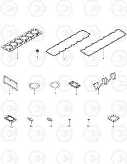 041 OVERHAUL GASKET KIT - TOP DL200, Doosan