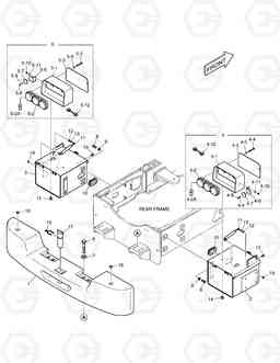 5270 COUNTER WEIGHT & REAR LAMP DL200, Doosan