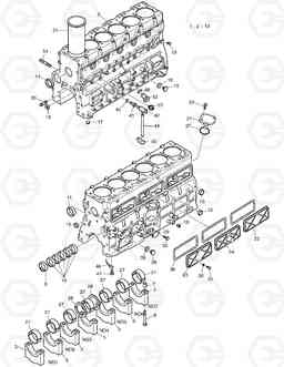 001 CYLINDER BLOCK SOLAR 225LC-V, Doosan