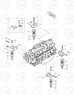 1110 ENGINE MOUNTING SOLAR 225LC-V, Doosan