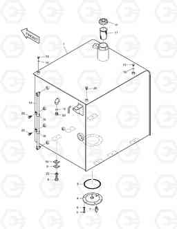 1190 FUEL TANK SOLAR 225LC-V, Doosan