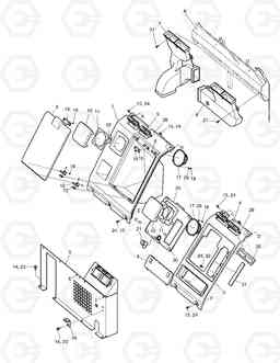 1450 HEATER COVER ASS'Y SOLAR 225LC-V, Doosan