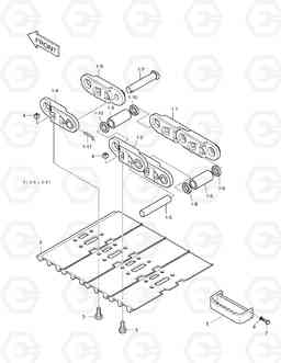 6330 SEALED TRACK SHOE-900G SOLAR 225LC-V, Doosan