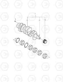 019 CRANK SHAFT 430PLUS, Doosan