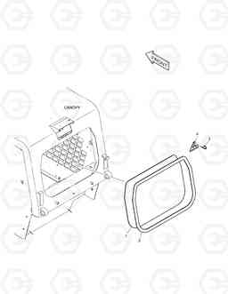 1170 REAR WINDOW 450PLUS, Doosan