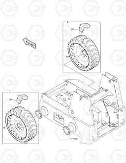 6110 WHEEL ASS'Y-12×16.5 450PLUS, Doosan