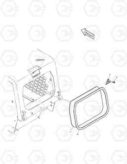 1170 REAR WINDOW 460PLUS, Doosan