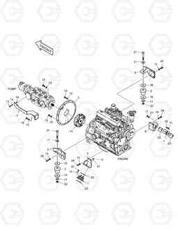 2100 ENGINE MOUNTING 460PLUS, Doosan