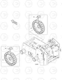 6120 WHEEL ASS'Y-8.25×15 460PLUS, Doosan