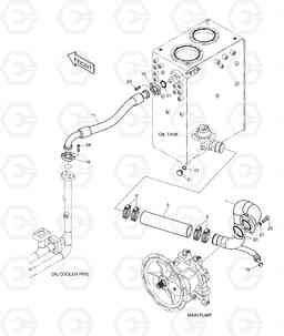 1240 OIL COOLER PIPING(1) DX140W, Doosan