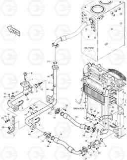 1250 OIL COOLER PIPING(2) DX140W, Doosan