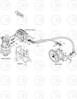 1270 MAIN PIPING(1) - PUMP, SWING DX140W, Doosan