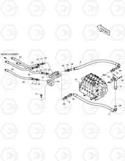 1280 MAIN PIPING(2) - BOOM DX140W, Doosan