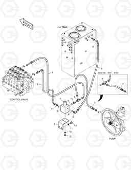 1420 PILOT PIPING - EPPR DX140W, Doosan