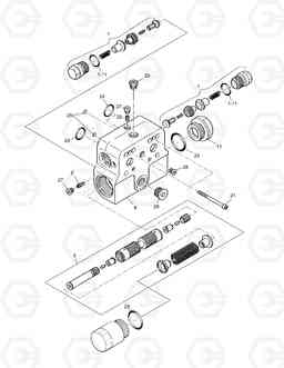 4210 TRAVEL MOTOR - COUNTER BALANCE VALVE DX140W, Doosan