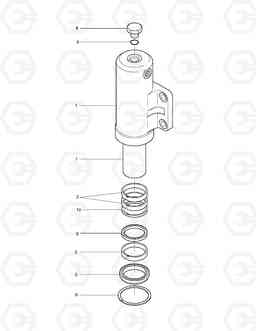 4380 CHOCKING CYLINDER - L.H. DX140W, Doosan