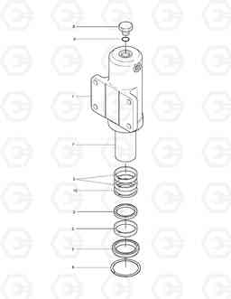 4390 CHOCKING CYLINDER - R.H. DX140W, Doosan