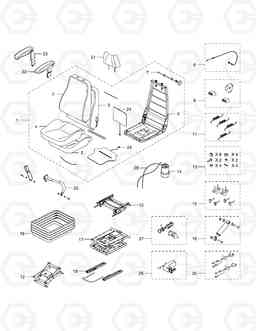 6110 SEAT - HEATER DX140W, Doosan