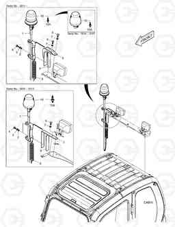 6300 ROTATING BEACON(TELESCOPIC) WITH LAMP DX140W, Doosan