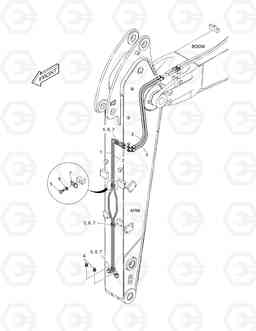 6500 ARM PIPING - QUICK CLAMP(ARM-2.1m) DX140W, Doosan