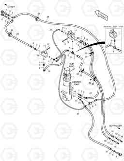 6950 FRONT DOZER & REAR OUTRI. PIPING(INDE) DX140W, Doosan