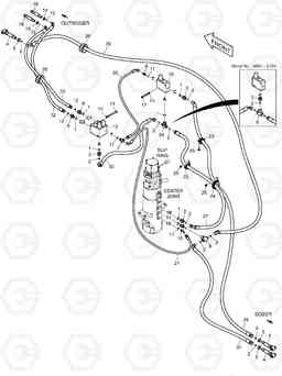 6970 FRONT OUTRI. & REAR DOZER PIPING(INDE) DX140W, Doosan