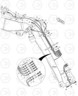 7070 LUBRICATION PIPING - ARTI BOOM DX140W, Doosan