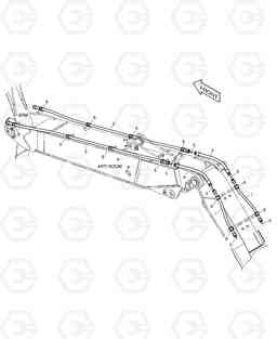 7110 ARTI BOOM PIPING - ONE & TWO WAY DX140W, Doosan