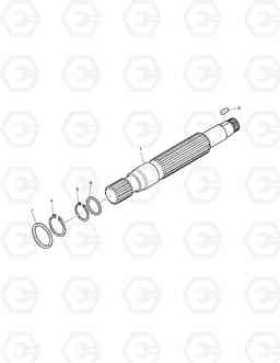 4110 MAIN PUMP - SHAFT DX35Z, Doosan