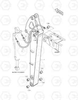 6110 ARM PIPING - ARM 1.33m DX35Z, Doosan