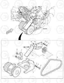 6150 COMPRESSOR MOUNTING - AIRCON DX35Z, Doosan