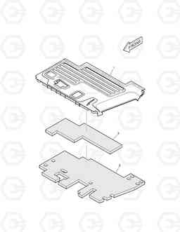 6260 FLOOR MAT - CABIN DX35Z, Doosan