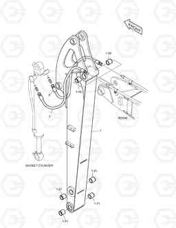 6430 ARM PIPING - ARM 1.5m DX35Z, Doosan