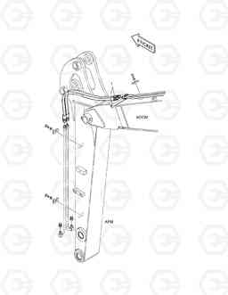 6450 FRONT PIPING - QUICK CLAMP (ARM 1.2m) DX35Z, Doosan