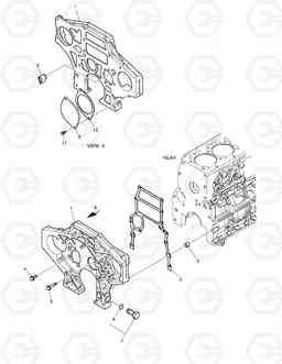 012 TIMING GEAR CASE DX140LC, Doosan