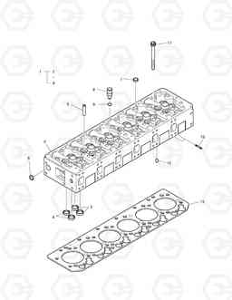 017 CYLINDER HEAD DX140LC, Doosan