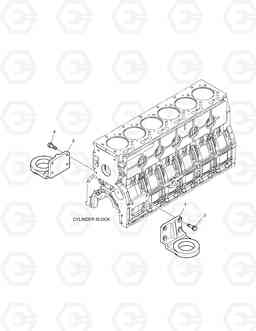 038 ENGINE MOUNTING DX140LC, Doosan