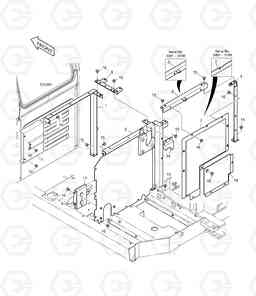 1570 SUPPORT & BAFFLE(1) DX140LC, Doosan