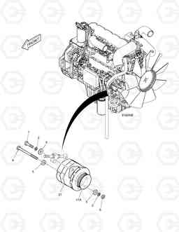 1720 ALTERNATOR MOUNTING DX140LC, Doosan